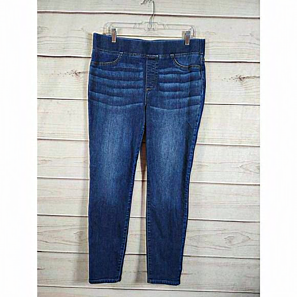 Talbots Denim - Talbots Flawless Womens High Rise‎ Med Wash Denim Pull On Jeggings Jeans Size 12